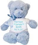 Personalized Baby Boy Bear - 12 inch Blue Teddy Bear