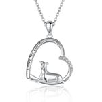 YAFEINI Greyhounds Necklace Sterling Silver Greyhounds Jewellery Greyhounds Gifts for Women Girls