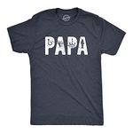 Mens Papa Fishing Tshirt Funny for Dad Outdoor Fisherman Graphic Tee Mens Funny T Shirts Dad Joke T Shirt for Men Funny Fishing T Shirt Navy - L