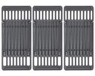 Dongftai PCBZ0B (3-Pack) 8 inch wide Cast Iron Cooking Grate Replacement for BBQ Grills Gas Eletric Grills, Universal Cooking Grids Extend from 14" up to 20" L