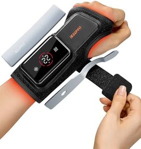 IKEEPFIT MAXease Cordless Wrist Heating Pad & Massage Brace - Portable Splint for Arthritis, Carpal Tunnel Relief & Hand Joint, Warming Wrist Support for Pain Relief & Night Use, Size S, Left