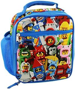 Lego Minifigures Boys Girls Soft Insulated School Lunch Box (One Size, Lego Minifigures)