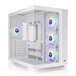 View 380 TG ARGB Snow ATX Case; 4x120mm ARGB Fans Included; Supports Hidden-Connector Motherboard; Front & Side Dual Tempered Glass Panel; CA-1Z2-00M6WN-00; 3 Year Warranty