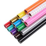 HTVRONT Permanent Vinyl for Cricut - 13Pack Multi-Colors Permanent Adhesive Vinyl Rolls, 12" x 3 ft Craft Adhesive Vinyl for Cricut +1 Transfer Tape for Vinyl, Silhouette, Cameo Cutters