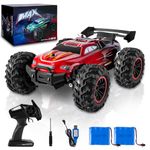 Uplayteck RC Cars - 1:18 Scale Remote Control Car, 2.4Ghz All Terrain Off-Road Monster Truck, 20Km/h High Speed Hobby Electric Toy Car Buggy with 2 Rechargeable Batteries for Boys Girls Kids Adults