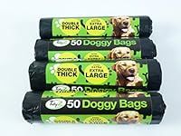 Tidyz 200 x Extra Large Super Strong Doggy bags (4 x 50),Black