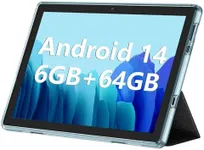Android Tablet, 10.1 inch Android 14 Tablets 6GB RAM 64GB ROM 1TB Expand, 1280x800 IPS HD Touchscreen,6000mAh Battery, Bluetooth, Dual Camera, GMS, WiFi (Blue)