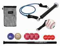 PowerNet German Marquez Offense and Defense Bundle | Includes Resistance Band, 3 Different Grips, 2 Weighted Baseballs, 3 Foam Tech Utility Training Balls and Bat Accelerator with 3 Micro Crushers