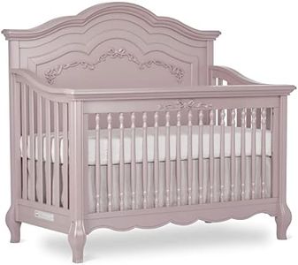 Evolur Aurora 5-In-1 Convertible Crib In Dusty Rose, Greenguard Gold Certified, Features 3 Mattress Height Settings, Sturdy And Spacious Baby Crib, Wooden Furniture