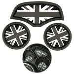 3pcs Anti-Slip Soft Silicone Car Cup Holder Coasters Union Jack UK Flag Style, Cars Holder Accessories Insert Vehicle Car Cup Mats Compatibled with Mini F55 F56 F60