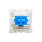 Gateron KS-9 Blue Mechanical Keyboard Switches | 3-Pin Plate Mounted | SMD RGB LED Compatible | White Housing | Tactile & Clicky Feedback | 60g Actuation Force | Ideal for Gaming & Typing | Pack of 66