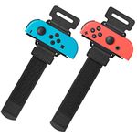 Upgraded Wrist Bands for Switch Just Dance 2025 2024 2023 2022 2021 for Nintendo Switch & Switch OLED, YUANHOT Adjustable Elastic Dance Straps Compatible with Joycon, 2 Pack for Kids and Adults - Black