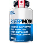 SleepMode Natural Sleep Aid | Non-Habit Forming Sleep Support with Melatonin, Valerian Root, L-Theanine, GABA & More | Sleep Supplements for Rest & Recovery | Made in Canada & Non-GMO | 30 Servings