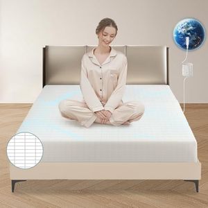 KLASLAV Grounding Sheets,Organic 8% Silver +92% Soft Cotton,Grounding Fitted Sheet in White,Grounded High Conductivity Bed Sheets for Healthy Sleep Therapy (Twin)