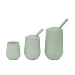 ezpz Developmental Cup Set - 100% Silicone Training Cups for Infants + Toddlers - Designed by a Pediatric Feeding Specialist (Sage)