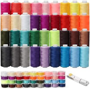 WIWAPLEX 72Pcs Bobbins Sewing Thread Kits, 437 Yards Per Thread Spools, Prewound Bobbin with Case 36 Colors Sewing Supplies for Hand & Machine Sewing, Emergency and Travel, DIY and Home