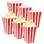 15 Pcs Popcorn Boxes, Popcorn Bags Reusable Popcorn Bucket Popcorn Favor Boxes for Movie Night, Party, Birthday (4.5" Tall x 2.7" Square)