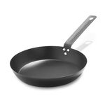 Merten & Storck Pre-Seasoned Carbon Steel Induction 10" Frying Pan Skillet, Oven Safe, Black