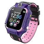 Smart Watch Phone Gift for Kids - Children Smartwatch Boys Girls with 14 Puzzle Games Music MP3 Player HD Selfie Camera Calculator Alarms Timer 12/24 Hours for 4-12 Years Old Students (Y19-Pink-1DCA)