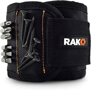 RAK Muñequera Magnetica - Pulsera Ajustable Porta Herramientas, Tornillos, Clavos, Puntas Atornillador, Brocas - Gadgets Originales - Hombre y Mujer