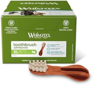 WHIMZEES Toothbrush Dental Dog Treats, Bulk Box, Extra Large (27+kg Dogs), Natural Daily Dental Chews (18 Count)