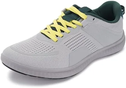 WHITIN Men's Wide Toe Box Barefoot Running Shoes Transitional Minimalist Width Zero Drop Size 8 Lace up Walking Workout Casual Light Grey 41