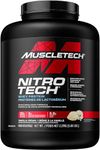 MuscleTech Whey Protein Powder, MuscleTech Nitro-Tech Whey Protein, Whey Isolate & Peptides Protein Powder, Muscle Builder for Men & Women, Lean Protein Powder for Muscle Gain, Vanilla Cream, 5 lbs (50 Servings)