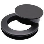 1 Pieces 2 Inch Silicone Umbrella Hole Ring Plug and Cap Set for Glass Outdoors Patio Table Deck Yard (Silicone,Black)