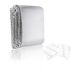 Double Reflective Insulation Window Insulation Kit Double Side Aluminum Bubble Insulation Sheet for Winter and Summer Windows RV Roof Garage Door(Silver,0.6×5m)