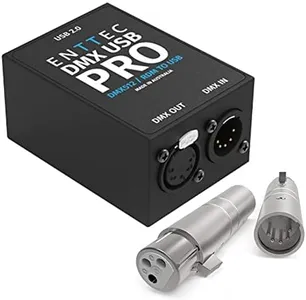 Enttec DMX USB Pro 70304 Lighting Interface & SIRS-E 70029 5P Male to 3P Female Connector (Adapter) - Bundle …