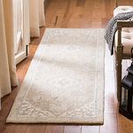 Safavieh Micro-Loop Collection MLP505F Handmade Wool Runner, 2' 3" x 7', Light Grey/Ivory