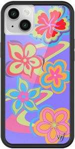 Wildflower Cases - Surf's Up Case, Compatible with Apple iPhone 13/14 | Trendy, Red, Purple, Floral, Summer, Beach - Protective Black Bumper, 4ft Drop Test Certified, Women Owned Small Business