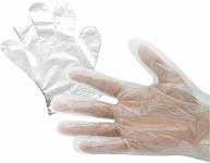 JKG® 100 Disposable Gloves - Food Safe Disposable Cooking Gloves | XL Medium Large Plastic Disposable Food Prep Gloves | Latex Free, Polyethylene Work Kitchen Gloves | Disposable Cleaning Gloves