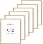 HAUS AND HUES 8x10 Frames Set of 6, Wood Picture Frames 8x10, 8x10 Picture Frame Set of 6, Wooden Picture Frames 8x10, 8x10 Picture Frame Set, 8x10 Frames, 8x10 Picture Frame Pack, 8x10 Poster Frame