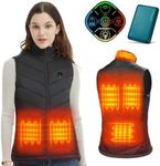 KOVNLO Heated Vest for Women With Battery Pack Included, Smart Controller with Light-out Design, Electric Heated Jackets