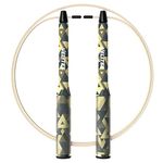 Skipping Rope for Crosstraining Fire 2.0 by VELITES | Weighted Speed Rope For Double Unders [Weights Not Included]. Also for Fitness Boxing and MMA