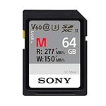 Sony 64GB SDXC Secure Digital Flash Memory Card - EXTRA PROfessional Series Class 10 UHS-II/U3 (Read 260MB/s Write 100MB/s) - SF64M, SF-M64/T