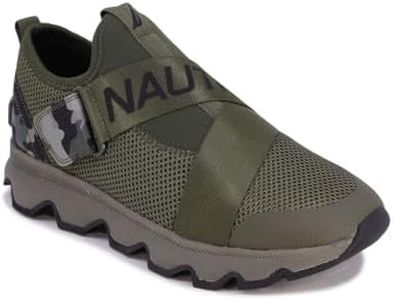 Nautica Women Fashion Sneaker Lace-Up Jogger Running Shoe-Brenna-Olive Camo Size-8