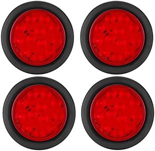 LIMICAR 4 Round LED Stop Turn Tail Lights, 12 LED Trailer Lights, 4 Inch LED Lights for Trucks, Stop Turn Signal Stop Brake Trailer Lights for Tractor Truck Bus Lorries RV (Pack of 4)