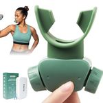 Bodyssey Adjustable Respiratory Trainer, Handheld Breathing Exercise Device with Dual Mouthpieces, Independent Resistance Settings for Enhanced Breathing Techniques (Matte Green)