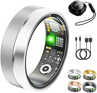 Smart Ring for Women Men, Health Tracker Ring, 5ATM Waterproof Silver,8