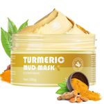 Turmeric Clay Mask-Organic Face Masks Skincare With Vitamin C Helps To Reduce Acne And Dark Spots,Anti-Aging,Firms Skin,Blackhead Remover,Even Out Skin Tone-Turmeric Clay Face Mask (100g)