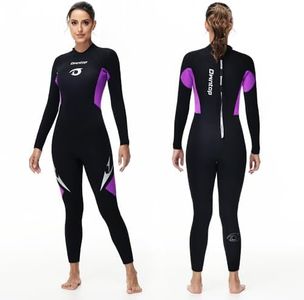Owntop Wetsuit 5mm Neoprene Diving Suit for Mens Womens - Thicken Full Wet Suit, Back Zip Long Sleeve UPF50+ Keep Warm Swimwear for Scuba Surfing Swimming Diving Snorkeling Water Sports, Purple 3XL