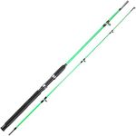 Sougayilang Fishing Rod, 2-Piece Composite Graphite & Glass Blanks Saltwater Trolling Rod Offshore Surf Fishing Pole for Catfish, Salmon Glass Fiber Spinning Rod - Green - 3.9ft