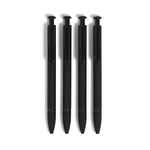 U Brands Soft Touch Midnight Monterey Ballpoint Pens, 1 mm, 4 Count (5136E06-24), Black