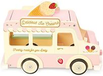 Le Toy Van - Wooden Doll House Dolly Ice Cream Van Play Set for Dolls Houses | Daisylane Dolls House Furniture Sets - Suitable for Ages 3+