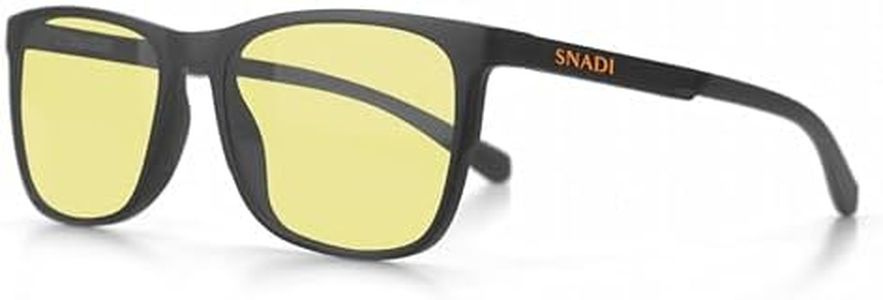 Snadi - DAY SHIELD | Gafas Bloqueadoras de Luz Azul 72,35% de boqueo | para Pantallas, Televisión, Ordenador, Juegos | Mejoran el Sueño | Produce Melatonina Naturalmente | Unisex (AMARILLO)