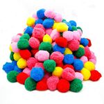 Lakeer Assorted Pom Poms, Pompoms 4 CM Thick Pack of 200 pcs for Hobby Supplies and DIY Creative Crafts Decorations