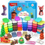 Air Dry Clay, 50 Colors Magic Modelling Clay, Safe and Non-Toxic, Ultra Light Clay with Sculpting Tools, Children Educational Toys & DIY Gifts