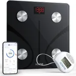 RENPHO Smart Scale and Tape Measure, Digital Bluetooth Scale with Tape Measure for Body Measuring, Weight Loss, Muscle Gain, Gift, 400lbs, Inches/cm